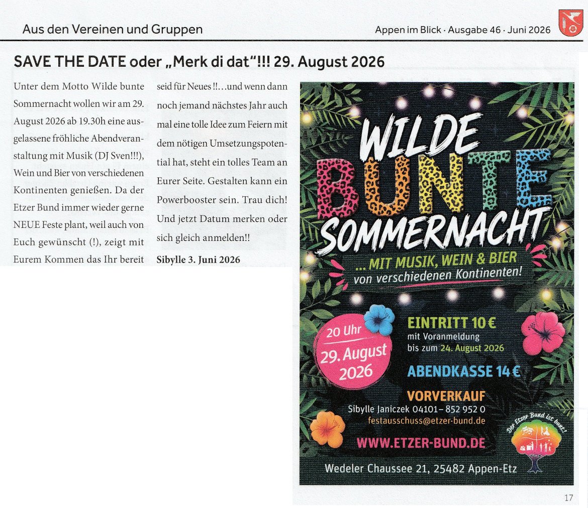 Appen im Blick Juni 2026