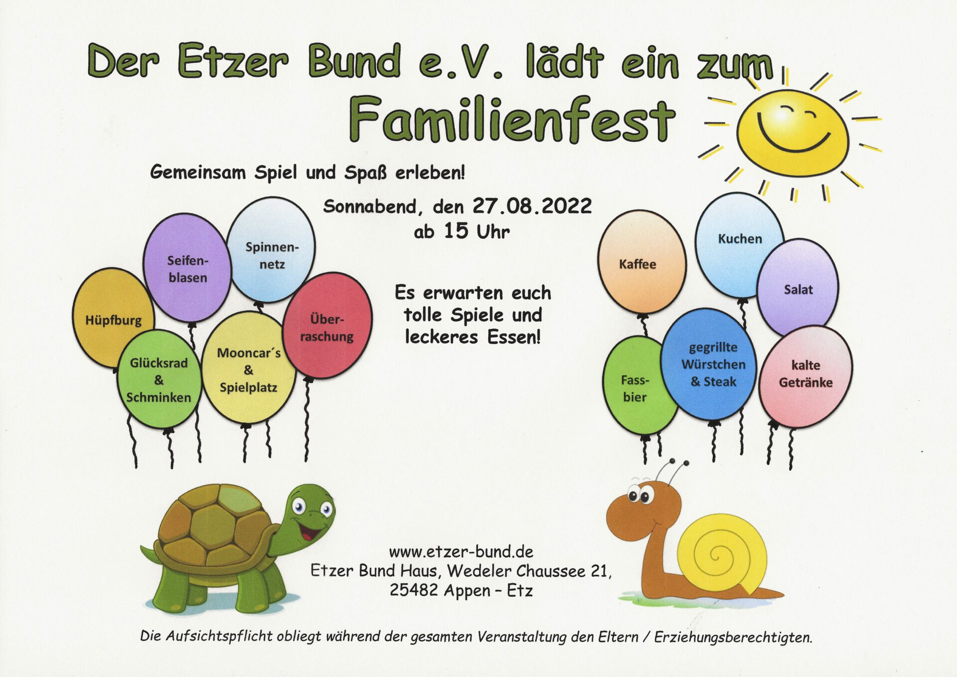Einladung Familienfest 2022